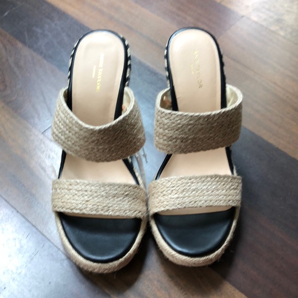 Ann Taylor Factory Shoes - Ann Taylor wedge sandals size 7.5